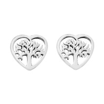 True Heart Cover Tree of Life Sterling Silver Stud Earrings - £8.72 GBP