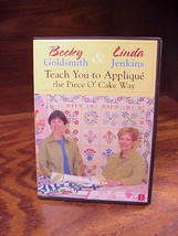 Becky Goldsmith Linda Jenkins Teach You to Applique the Piece of Cake Way DVD - £4.70 GBP