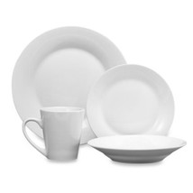  48 Piece Fine Porcelain China White Dinnerware Set Service for 12 - $194.99
