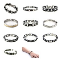 Men&#39;s 316L Stainless Steel Motorcycle Chain Bracelet Biker Punk Link Wri... - $13.82