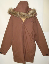 New NWT Mens 2XL Moosejaw Down Parka Brown Faux Fur Coat Waterproof Hood Recycle - £237.36 GBP