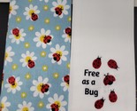2Different Embroidered Kitchen Towels(16x26&quot;)FLOWERS &amp; LADYBUGS,FREE AS ... - $11.87