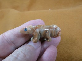 (y-ANT-14) Little Tan Red Anteater Carving Soapstone Gem Peru Figurine Stone - £6.74 GBP