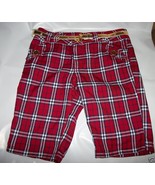 Disney Jonas Brothers Girl Clothes Size 12 Ox Blood Bermuda Shorts Red G... - £11.25 GBP