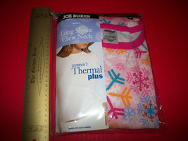 Joe Boxer Women Clothes 1X Thermal Plus Underwear Top Pink Snowflake Shi... - $14.24
