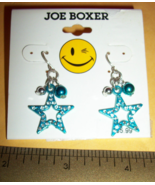 Joe Boxer Girl Fashion Blue Sparkle Star Dangle Earring Jewelry Accessor... - £4.46 GBP