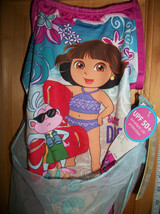 Dora The Explorer Girl Clothes 4/5 Swimsuit Wrap Bathing Suit Swim Swimwear Set - £13.66 GBP