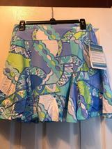 NWT G LIFESTYLE MONTE CARLO AQUA PERI GOLF TENNIS GODET FLOUNCE SKORT S M L XL image 2