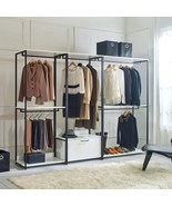 White Walk-in Closet: Wood &amp; Metal - $1,370.99