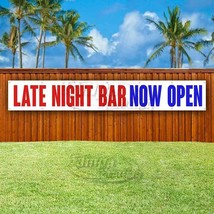 Late Night Bar Now Open Advertising Vinyl Banner Flag Sign Large Huge Xxl Size - £22.72 GBP+
