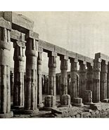 1942 Egypt Court of Amenhotep III Historical Print Antique Ephemera 8x5  - €4,29 EUR