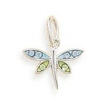 Epoxy Dragonfly Charm with Crystal Accents - $19.99