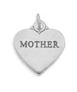 Genuine .925 Sterling Silver &quot;Mother&quot; Heart Charm - £17.65 GBP