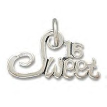 .925 Sterling Silver - Sweet 16 - Birthday Gift Charm - $9.98