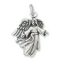 .925 Sterling Silver - Angel With Open Arms Charm - £13.55 GBP