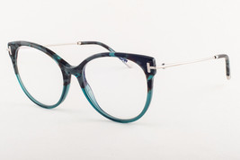 Tom Ford 5770 056 Blue Tortoise Silver / Blue Block Eyeglasses TF5770 05... - $198.55