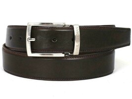 Paul Parkman Mens Belt Leather Dark Brown Italian Hand-Painted B01-DARK-BRW - $149.99