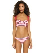 NWT KATE SPADE swimsuit XS bikini 2PC set bralette underwire poppy corset style - $96.99