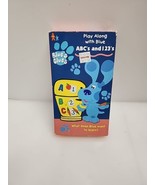 Blue’s Clues ABC’s and 123’s VHS 1999 Nickelodeon Nick Jr Orange Tape RA... - $9.89