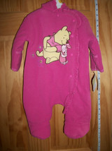 Disney Baby Clothes 3M-6M Winnie the Pooh Pram Pink Piglet Footed Infant Hoodie - £18.62 GBP
