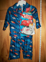 Disney Cars Baby Clothes 12M Infant Boy Sleepwear Set PJ Blue Pajama Pant Outfit - £12.67 GBP