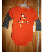 Faded Glory Baby Clothes 3M-6M My First Halloween Witch Broom Creeper Bo... - $9.49