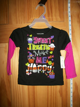 Faded Glory Baby Clothes 12M Infant Halloween Shirt Top Sweet Treats Blo... - $9.49