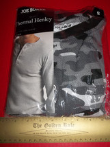 Joe Boxer Men Clothes Small Thermal Underwear Top Black Camouflage Henle... - $11.39