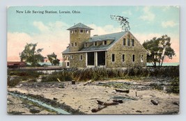 New Life Saving Station Lorain Ohio OH 1912 DB Postcard O1 - £7.74 GBP