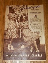 1941 Montgomery Wards Summer Special Catalog WW2 Era Americana Sepia Image Photo - £34.00 GBP