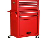 2 in 1 Rolling Cabinet Storage Chest Box Garage Toolbox Organizer W/ 6 D... - $287.05