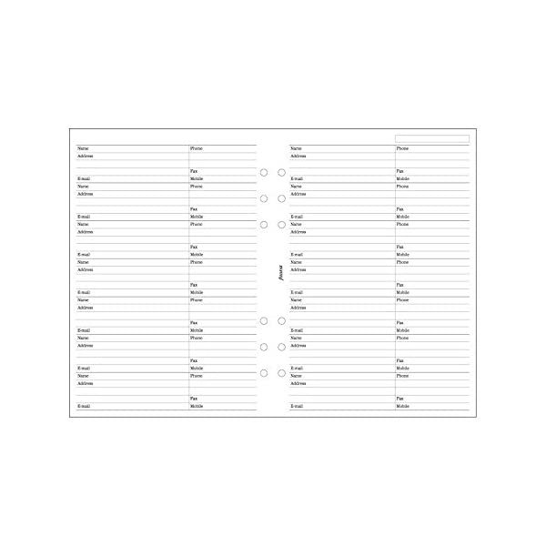 Filofax A5 Notepad for Name/ Address/ Email/ Telephone/ Fax/ Mobile  - $10.00