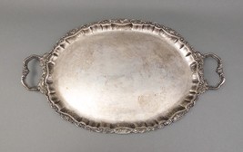 F.lli Peruzzi Italian 800 Silver Handled Serving Tray Platter 23.5&quot; Large 1821g - £3,056.41 GBP