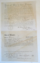 Wm Wright Civil War documents 1814 St Louis MO 9th Co MSM private US mil... - $35.00
