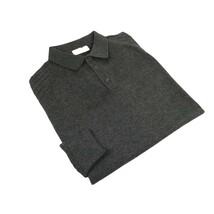 Men's Sweater Knit By BRANGO Turkey Polo Neck Cotton Blend 21228 Charcoal Gray image 3