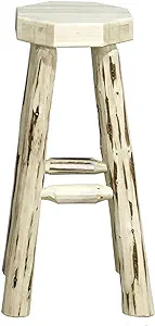 Montana Woodworks Collection Backless Barstool, Clear Lacquer Finish - $277.99