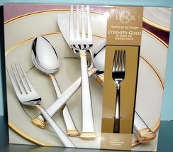 Lenox ETERNITY GOLD 45 Piece Flatware 18/10 Stainless Service for 8 #819... - £365.82 GBP