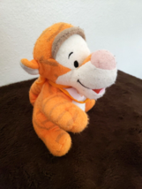 Disney World Baby Tigger Plush Stuffed Animal Terry Cloth Orange White Bib - $17.31