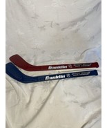 Lot 2 Franklin NHL Shot Zone Mini Hockey Sticks Blue and Red - £15.53 GBP