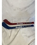 Lot 2 Franklin NHL Shot Zone Mini Hockey Sticks Blue and Red - £14.84 GBP