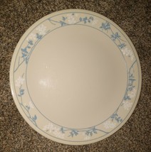 Corelle Corning First of Spring 10 1/4&quot; Dinner Plate Blue/White Floral Band - £4.71 GBP