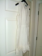 Peter Som for DesigNation Women&#39;s Size 12 Antique White Eyelet Ruffle Dress - £11.79 GBP