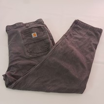 CARHARTT Men's 42x30 Gray DOUBLE KNEE FLEX Carpenter Pants CANVAS 102802-029 image 2