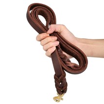 Genuine Leather Durable Dog Leash 7 Foot Long 1.2&quot; W Dog Pack Of  10 Pieces - £163.39 GBP