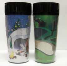 LOT OF (2) STARBUCKS COFFEE CO 1997 THERMO SERV 16 oz TRAVEL TUMBLERS GO... - £25.43 GBP