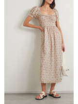 Robe femme Doen Gia volants imprimé floral volants en coton midi maxi ta... - £165.00 GBP