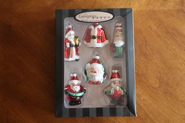6x Christopher Radko Celebrations Christmas Tree Glass Ornament Santa Cl... - £23.72 GBP