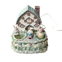 ABC Lighted / Animated Musical Easter Cottage Used Small - $18.70