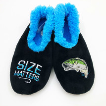 Snoozies Men&#39;s Slippers Size Matters Fishing Extra Large 13 Black - £11.62 GBP