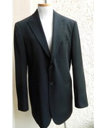GIORGIO ARMANI Sport Coat Blazer Solid Black 2 Button 50 IT - £126.02 GBP